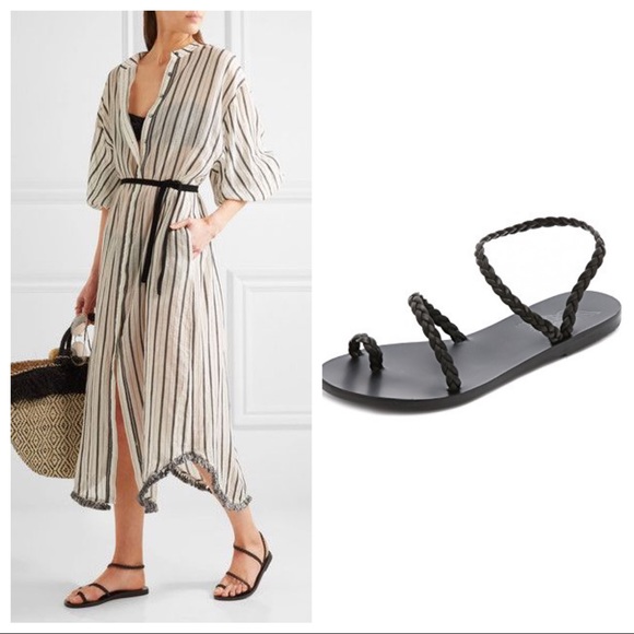 ancient greek sandals eleftheria black